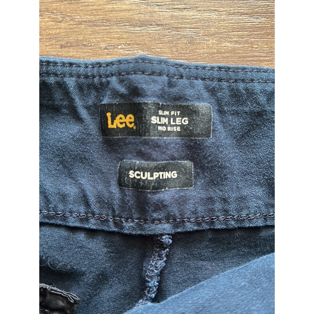 Lee Slim Fit Slim Leg Mid Rise Sculpting Pants Trousers - Picture 2 of 2